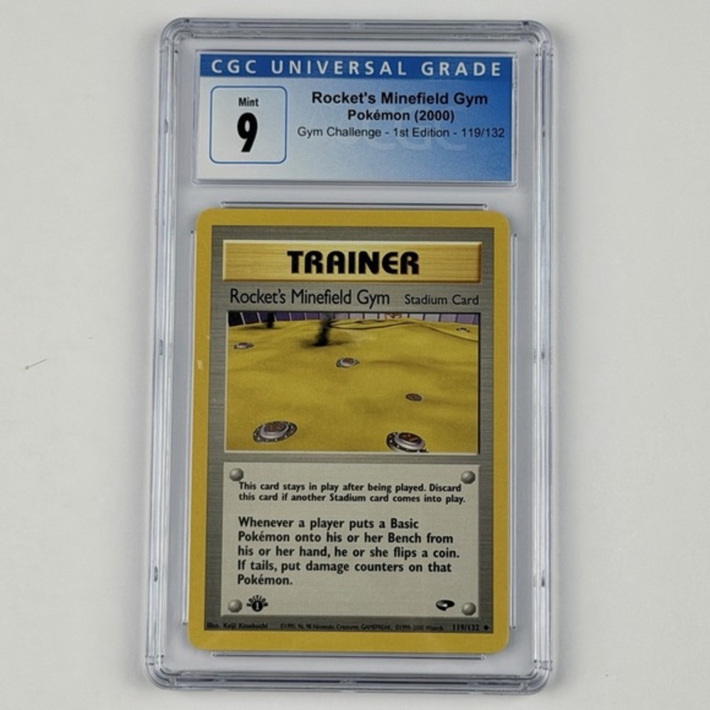 Pokemon Rocket's Minefield Gym 119/132 1st Ed. CGC 9 Mint TCG 2000 Gym Challenge